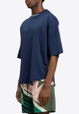 Palm Angels Classic Logo Oversized T-shirt Navy PMAA10BS26JER001_4603