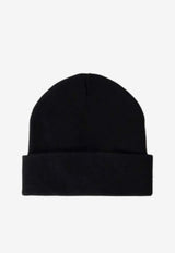 Palm Angels Dripping Logo Beanie Black PMLC022S26KNI002_1025
