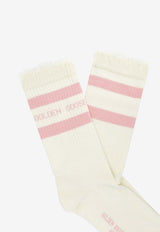 Golden Goose DB Distressed Striped Socks Pink GUP00883P00048781698_aa278749-414e-4e9f-9066-5ade51c1217f