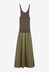 The Frankie Shop Iliya Sleeveless Knit Maxi Dress Green MDFS21853VI/S_THE-408