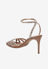 Aquazzura Tequila 85 Crystal Embellished Sandals Blush TQLHIGS0NAP/T_AQUA-PWP