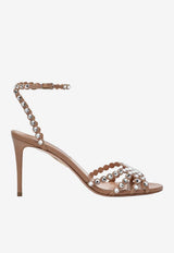 Aquazzura Tequila 85 Crystal Embellished Sandals Blush TQLHIGS0NAP/T_AQUA-PWP