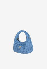 Miu Miu Wander Matelassé Nappa Leather Hobo Bag Light Blue 5BC125VOOYAN88_F0V98