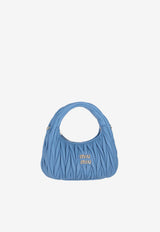 Miu Miu Wander Matelassé Nappa Leather Hobo Bag Light Blue 5BC125VOOYAN88_F0V98