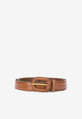 Prada Half-Loop Leather Belt Brown 1CC2918NQF0040