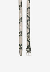 Prada Python Print Leather Belt Gray 1CC291053F0187