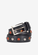 Prada Logo Jacquard Buckle Belt Black 2C54875_BLACK