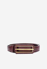 Prada Buckled Leather Belt Burgundy 1CC267053F0606