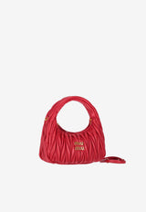 Miu Miu Wander Matelassé Hobo Bag Red 5BC125VOOYAN88_F0011