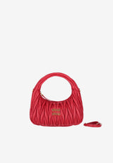 Miu Miu Wander Matelassé Hobo Bag Red 5BC125VOOYAN88_F0011
