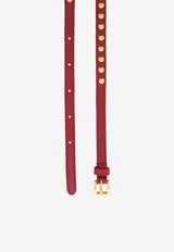 Prada Studded Leather Belt Red 1CM1412AWVF068Z