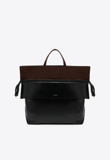 Loewe Large Switch Top Handle Bag in Leather and Suede Black B143BEXX01LE/T_LOEW-0134