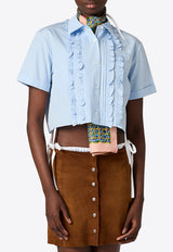 Miu Miu Ruffled Poplin Shirt Light Blue MK2045SOOO10RG_F0013