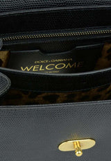 Dolce & Gabbana Welcome Iguana-Print Leather Top Handle Bag Black BB6374AI760_80999
