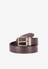 Dolce & Gabbana Scales-Effect Leather Belt Brown BC3614_80048