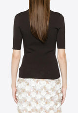 P.A.R.O.S.H Cipria Knitted Top Brown D540962CIPRIA26_086