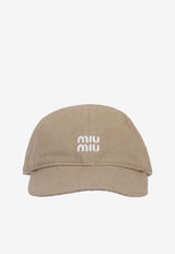 Miu Miu Washed Denim Baseball Cap Beige 5HC3692CR1_F0D2X