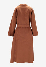 Max Mara Ludmilla Belted Wool Coat Brown 2521016051LUDMILLA_003