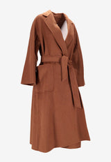 Max Mara Ludmilla Belted Wool Coat Brown 2521016051LUDMILLA_003