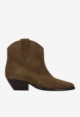 Isabel Marant Dewina Suede Western Boots Brown BO0002FAA1A03S_67DO