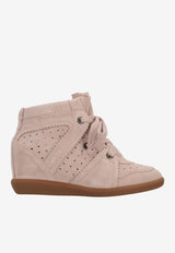 Isabel Marant Bobby Suede High-Top Sneakers Pink BK0011FAA1E20S_40PI