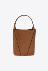 Chloé Small Spin Grained Leather Tote Bag Brown CH25SS812N84/T_CHLOE-26M