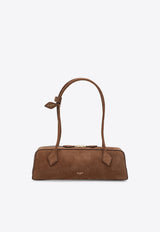 Alaïa Medium Le Teckel Suede Shoulder Bag Brown AA1S06033CA214SUE/T_ALAIA-731