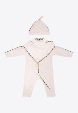 Burberry Kids Babies Check-Trimmed Onesie Gift Set - Set of 3 Pink 8119822_acbf576c-e3b0-4dc8-a601-75eff5af0e25