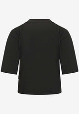 Palm Angels Curved Logo Boxy T-shirt Black PWAA079S26JER004_1003