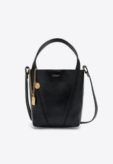 Chloé Small Spin Leather Shoulder Bag Black CH25SS812N84/T_CHLOE-001