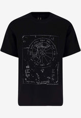 Rick Owens Brad Printed T-shirt Black RR01F2232JAEP13