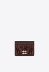 Miu Miu Matelassé Leather Cardholder Burgundy 5MC076AFPP/T_MIU-F0007