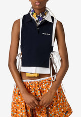 Miu Miu Jersey Piquet Cropped Top Blue MJT738SOOO14RW_F0008
