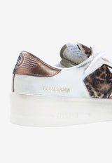 Stardan Leopard-Print Leather Sneakers