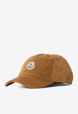 Moncler Logo Patch Corduroy Baseball Cap Camel L20933B00007-5964B-24R