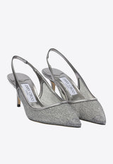 Jimmy Choo Love 65 Glittered Slingback Pumps Gray LOVE SB 65DLZANTHRACITE_ed124103-6073-4a67-9b4e-30101f4af598