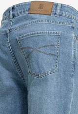 Straight-Leg Compact Jeans