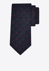 Ferragamo Gancini Silk Chevron Tie Navy 0789359SI/S_FERRA-FR