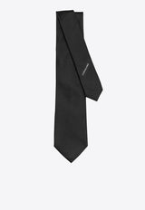 Ferragamo Logo Silk Tie Black 0763128SI/S_FERRA-NB
