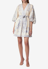 Zimmermann Indra Plunge Mini Dress Multicolor 3500DSS262LI/T_ZIMM-CL