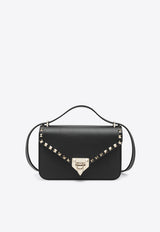 Valentino Rockstud Grained Leather Crossbody Bag Black 9W2B0T76VSF/T_VALE-0NO