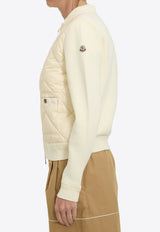 Moncler Tricot Zip-Up Cardigan Cream L20939B00004-M1113-003