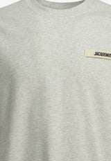 Jacquemus Gros Grain Logo T-shirt Gray TSM00133AJ00226GREY_ddaefadb-f65e-4623-bcf8-8be918ad810b