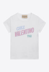 Valentino Chez Logo 1960 Print T-shirt White 9B3MG26MAA8/T_VALE-0BO