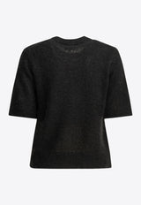 GANNI Strawberry Brushed Yarn Knit Top Black A1050226099_27e94891-7954-40ff-8ae7-52c5b6dae0d6