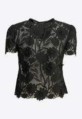 Self-Portrait Sheer Lace Blouse Black PF26-111T-BBLACK_abf72a44-52ad-46c0-b1e9-0d13e26b7aae