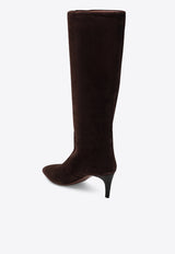 Paris Texas Stiletto 60 Knee-High Suede Boots Brown PX504XV003/T_PATEX-CI