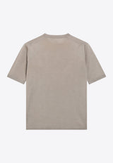 Max Mara Cashmere-Blend Crewneck Top Gray MXMACETIWO/T_MAXM-002