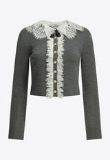 Self-Portrait Lace Collar Knit Sweater Gray PF26-134C-GRGREY_f0d50ec4-b447-46e4-8ece-0743d56581c0