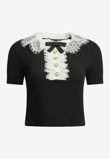 Self-Portrait Lace Collar Knit Top Black PF26-134T-BBLACK_38daec08-b2e7-4e32-b636-73cbbccd16e6